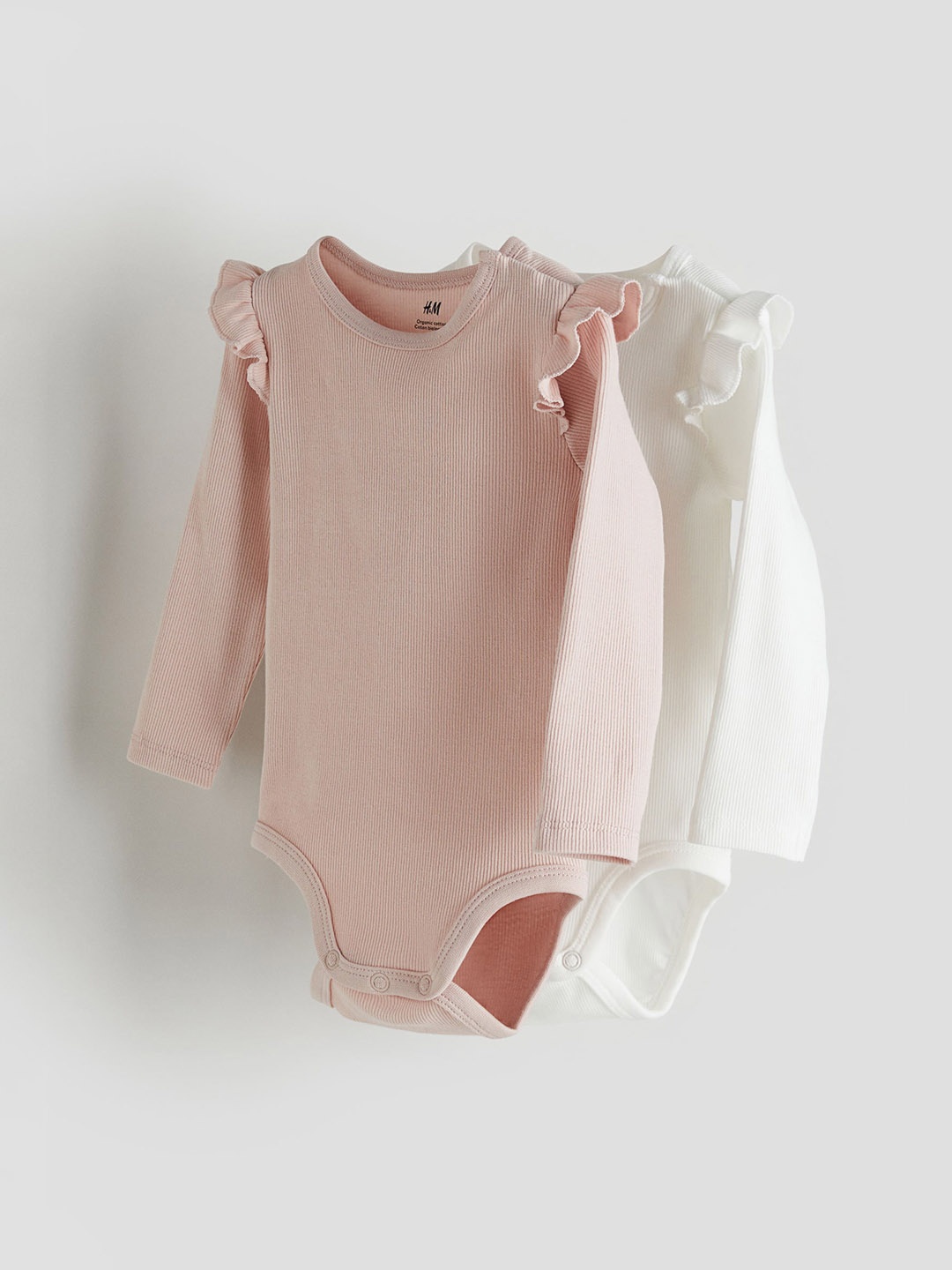 

H&M Infant Boys 2-Pack Long Sleeved Bodysuits, Pink