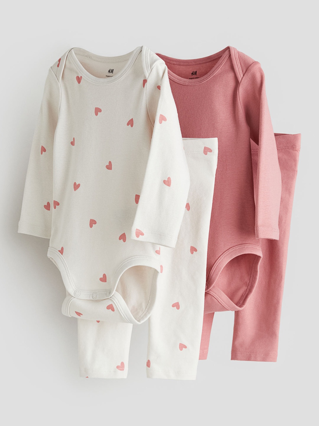 

H&M Boys 4-Piece Cotton Jersey Set, Pink