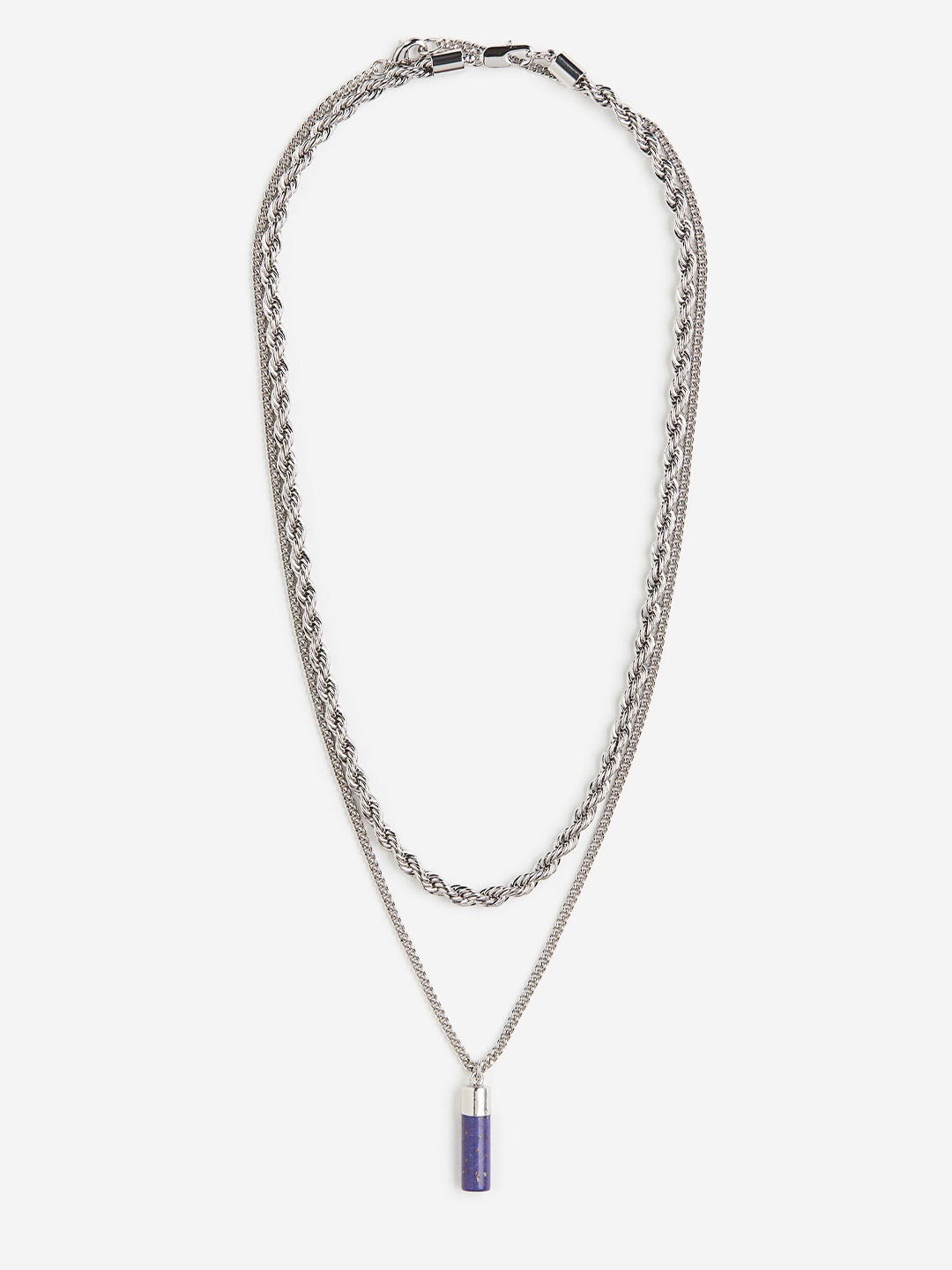 

H&M Men 2-Pack Necklaces, Silver