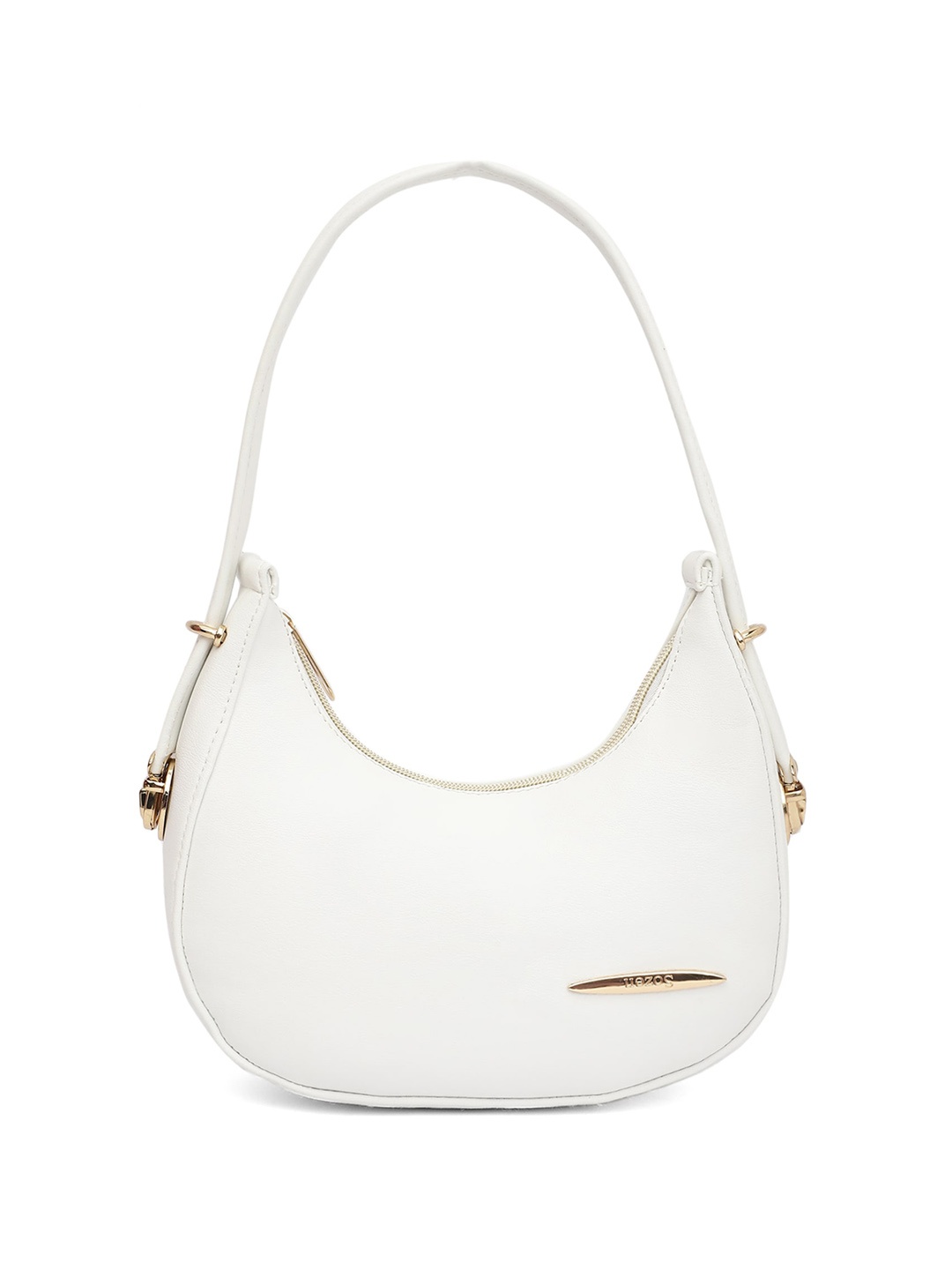 

ELLIS PU Half Moon Hobo Bag with Tasselled, White