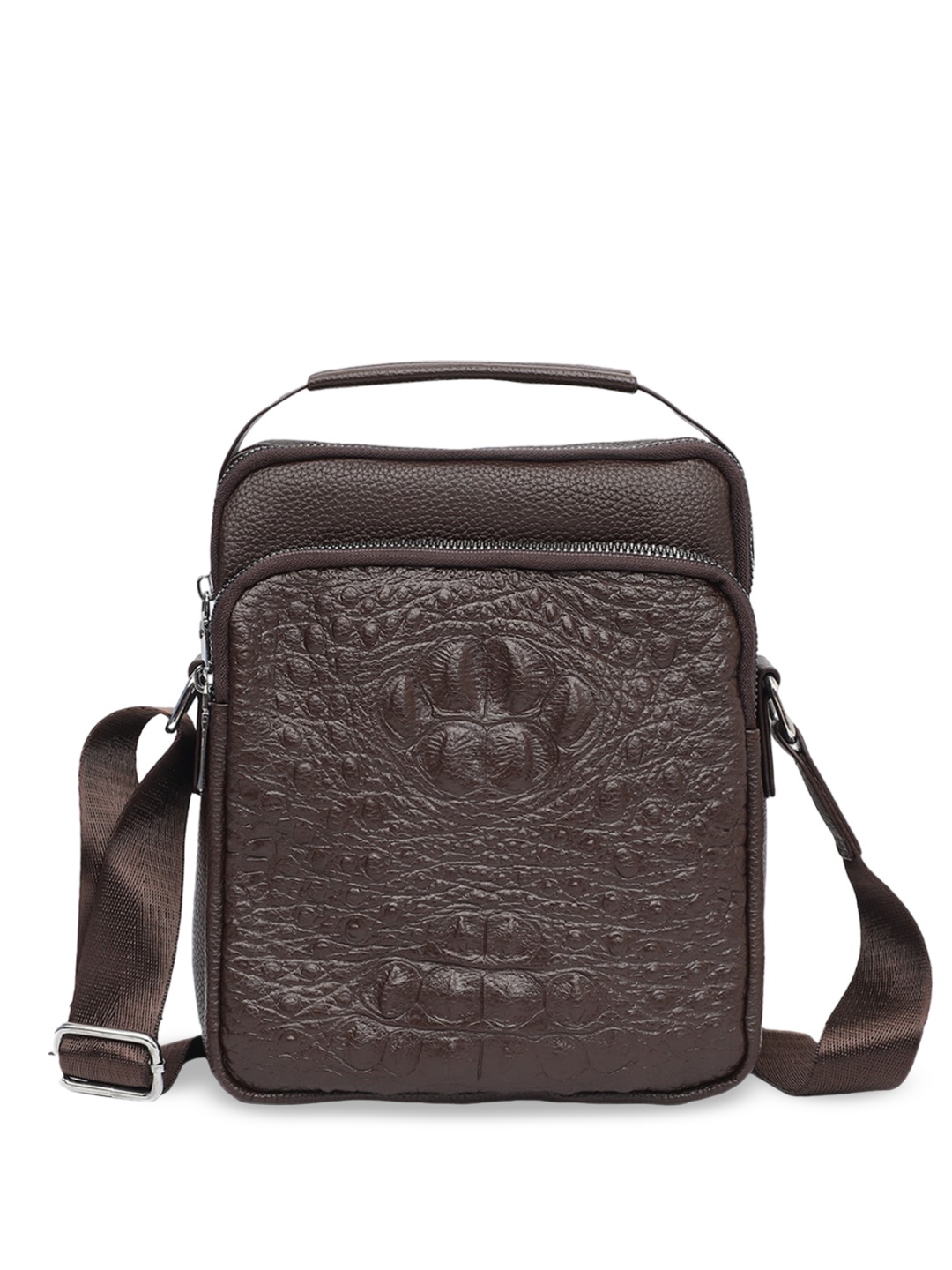 

ELLIS Textured PU Structured Handheld Bag, Brown