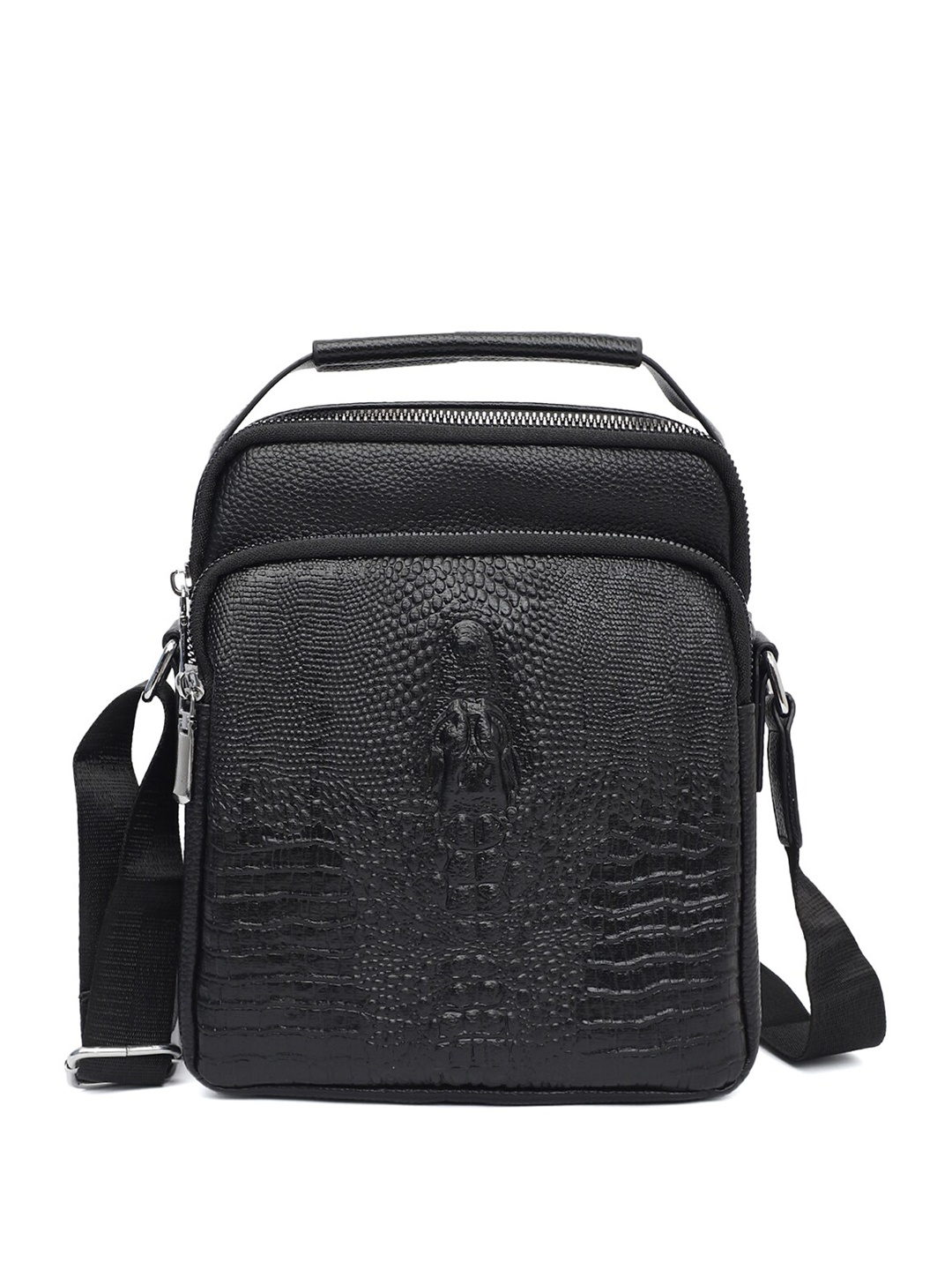 

ELLIS PU Oversized Structured Sling Bag, Black