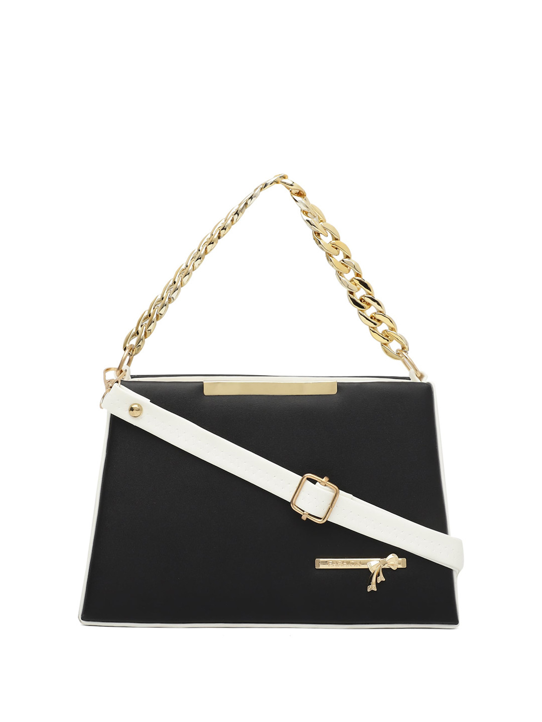 

ELLIS Colourblocked PU Structured Handheld Bag, White
