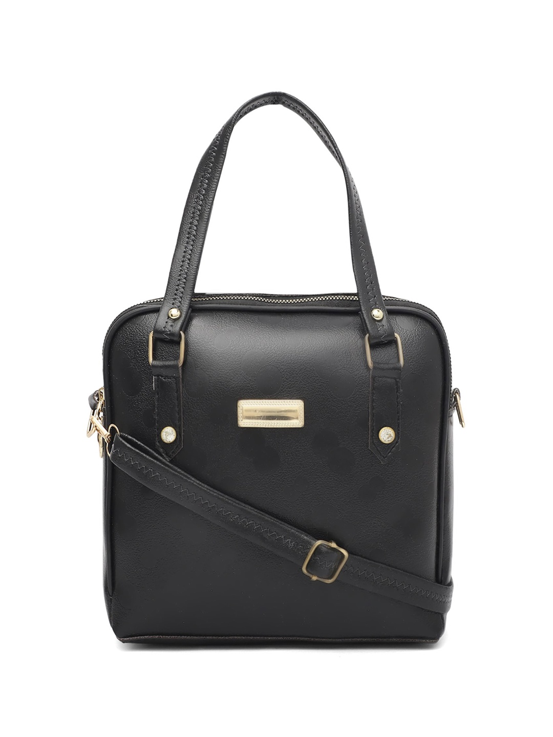 

ELLIS PU Structured Satchel, Black