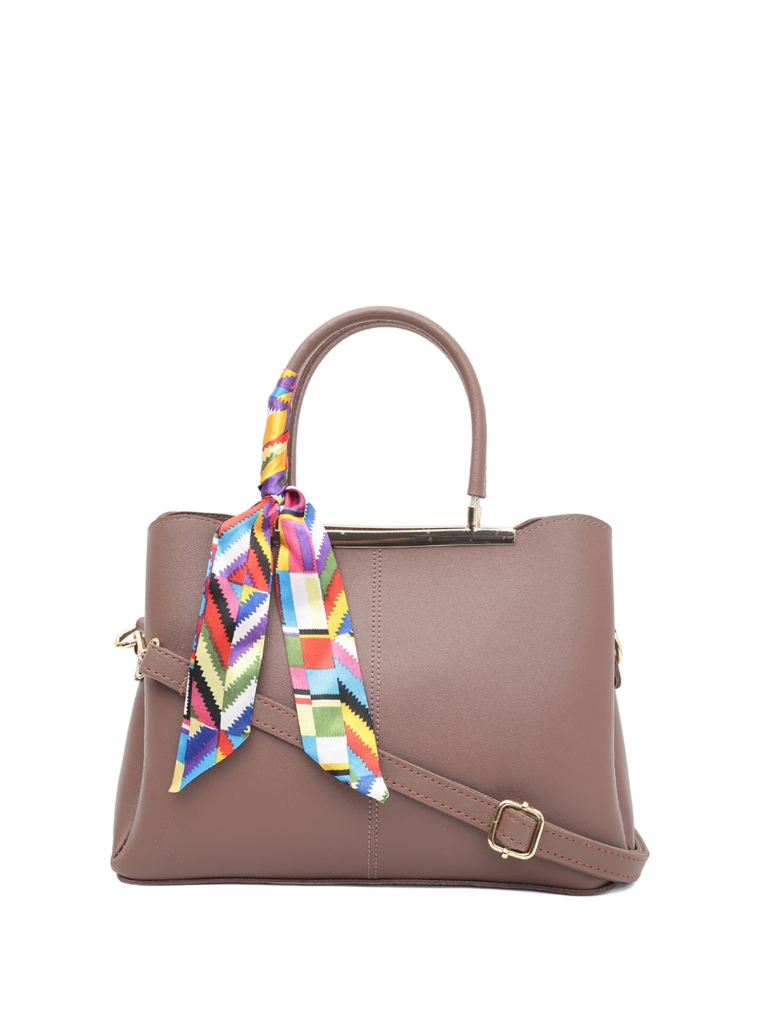 

ELLIS PU Structured Handheld Bag with Tasselled, Brown
