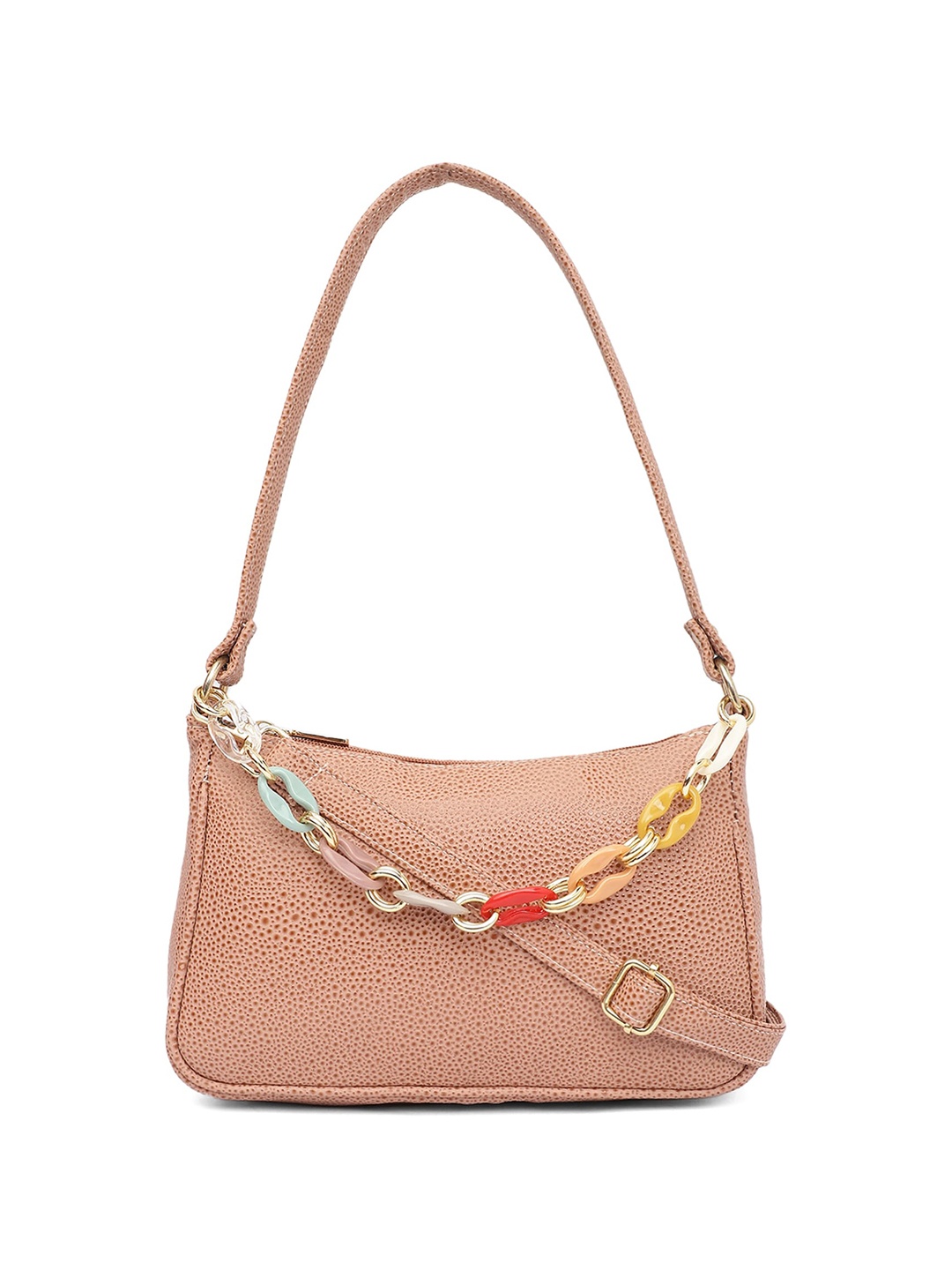 

ELLIS PU Structured Hobo Bag, Pink