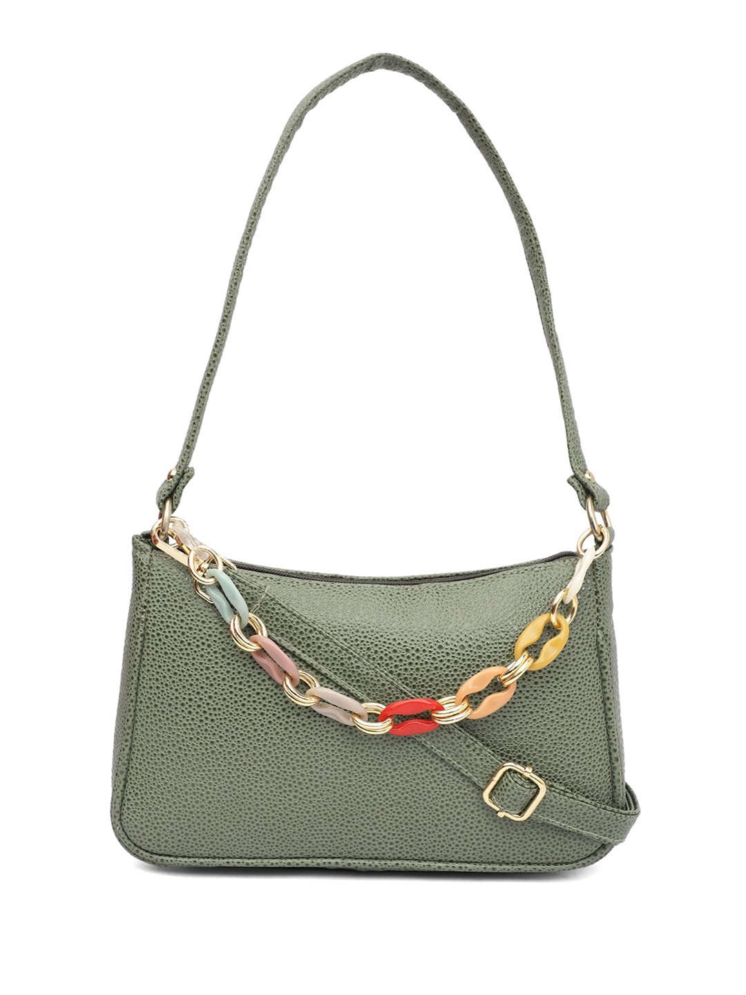 

ELLIS Animal Textured PU Structured Handheld Bag, Green