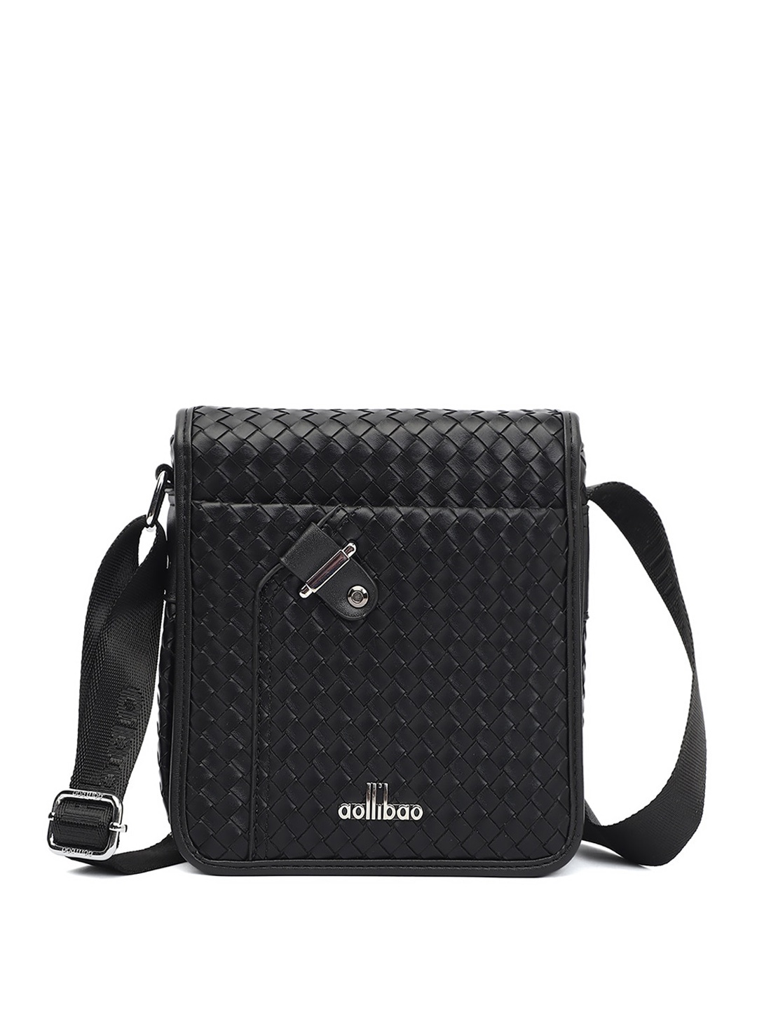 

ELLIS Textured PU Structured Sling Bag with Quilted, Black