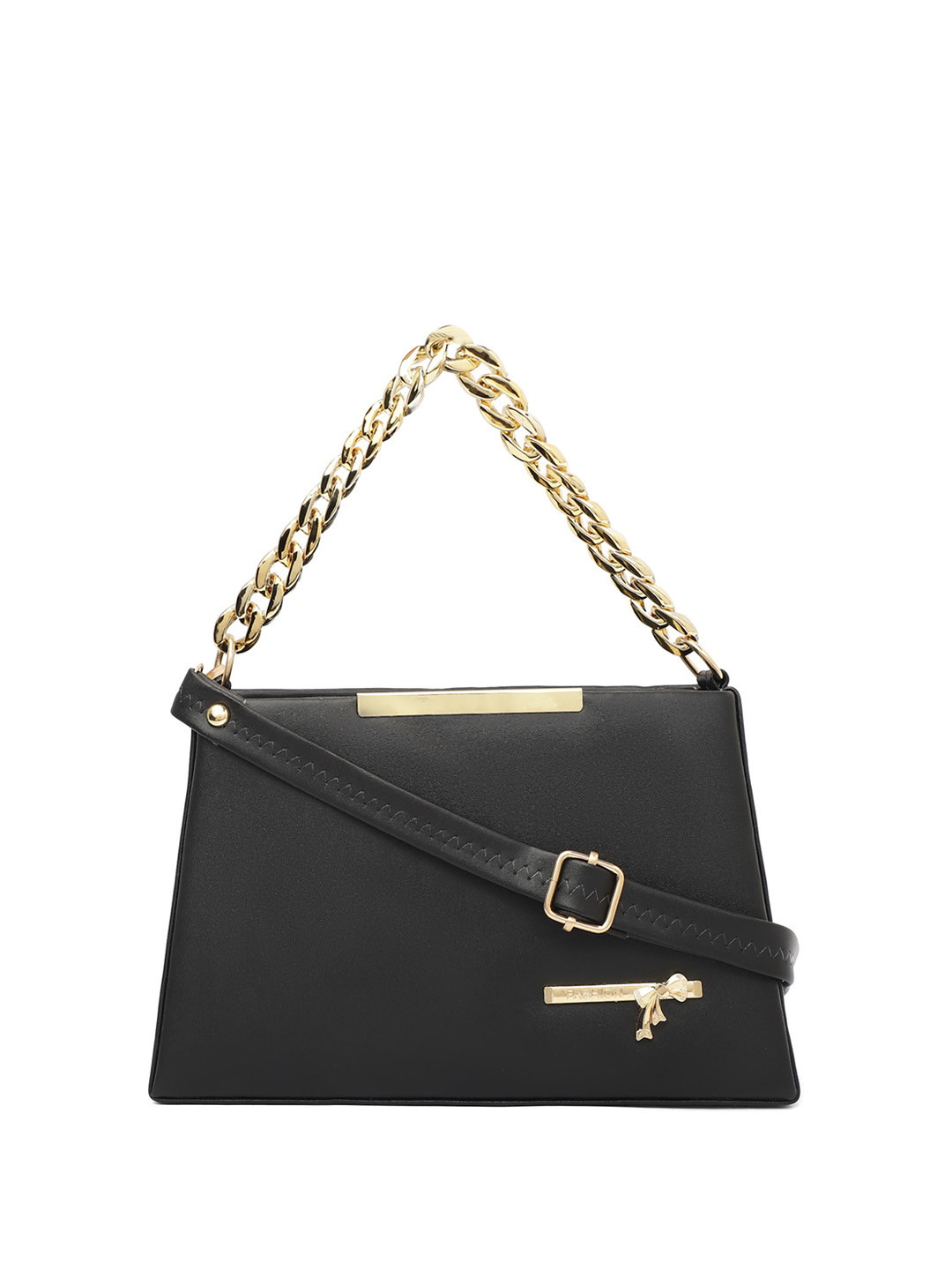 

ELLIS PU Structured Handheld Bag, Black
