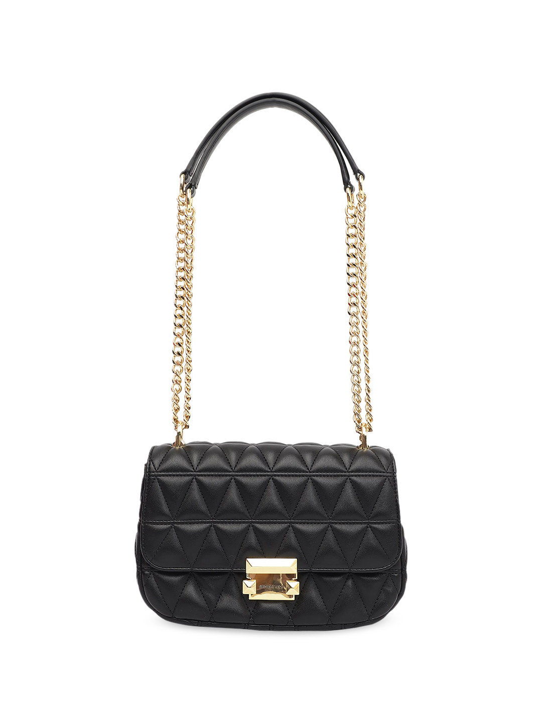

ELLIS PU Structured Shoulder Bag with Quilted, Black