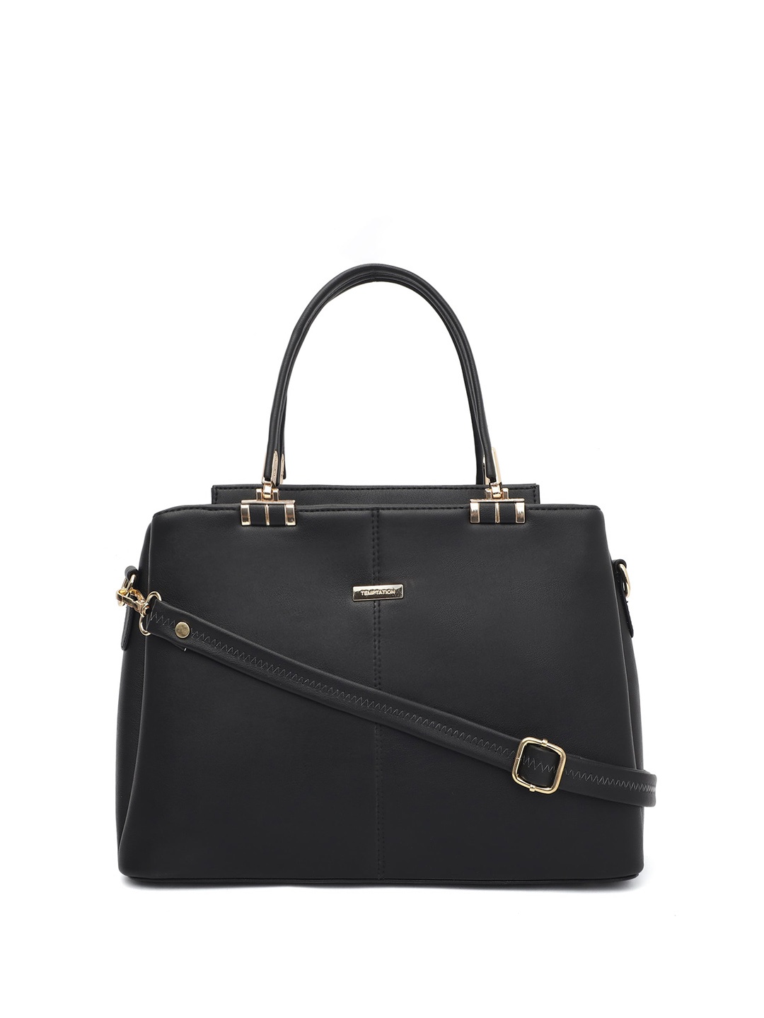 

ELLIS PU Structured Handheld Bag, Black