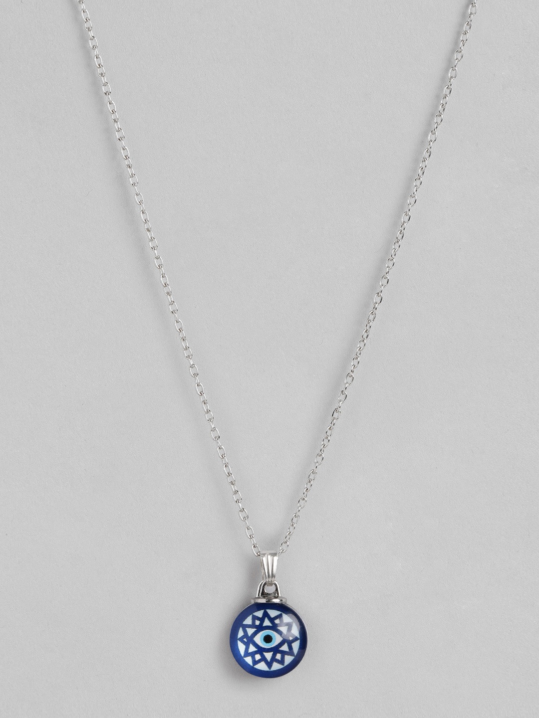 

PARIS HAMILTON Silver-Plated Circular Pendants with Chains
