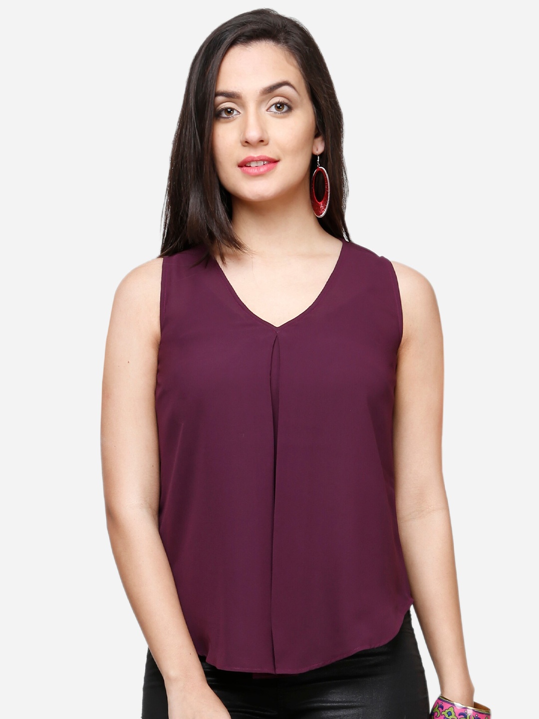 

V&M Crepe Top, Purple