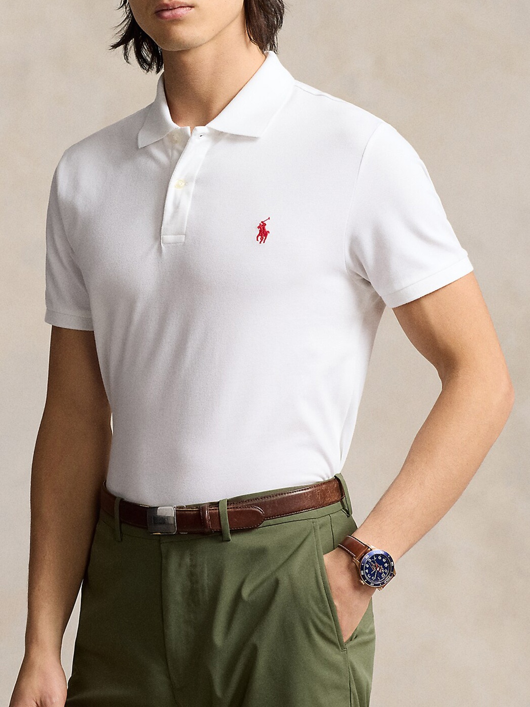 

Polo Ralph Lauren Tailored Fit Cotton T-Shirt, White