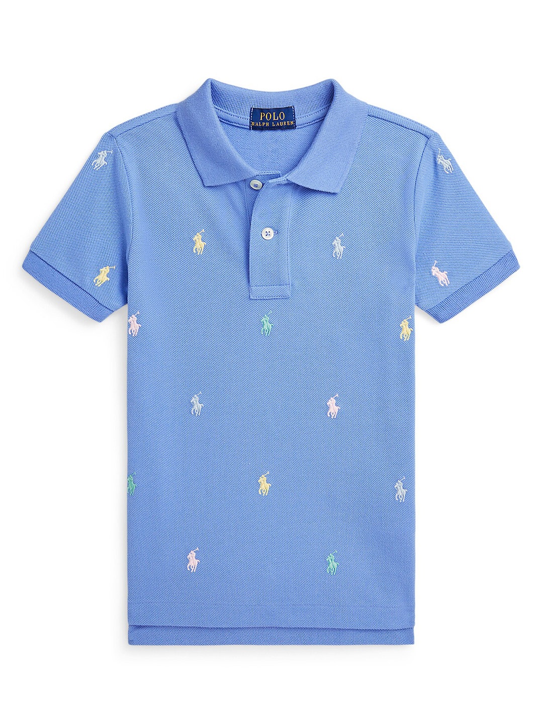 

Polo Ralph Lauren Boys Polo Collar Printed Cotton T-Shirt, Blue