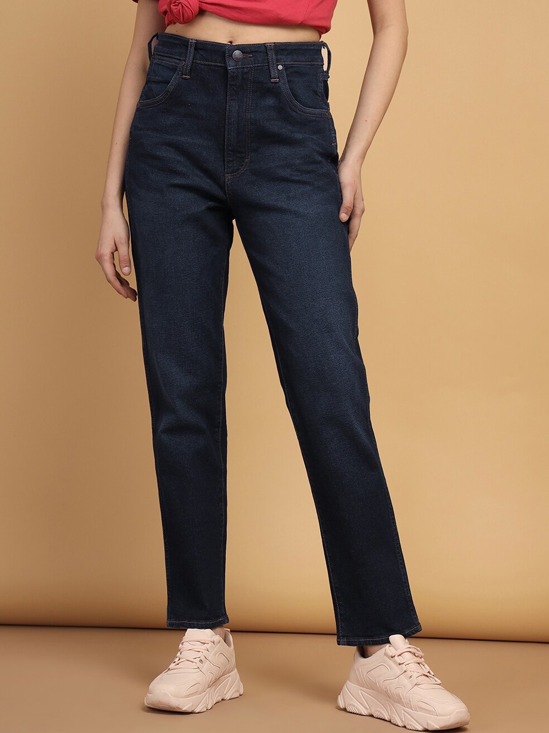

Wrangler Women Slim Fit High-Rise Stretchable Jeans, Blue