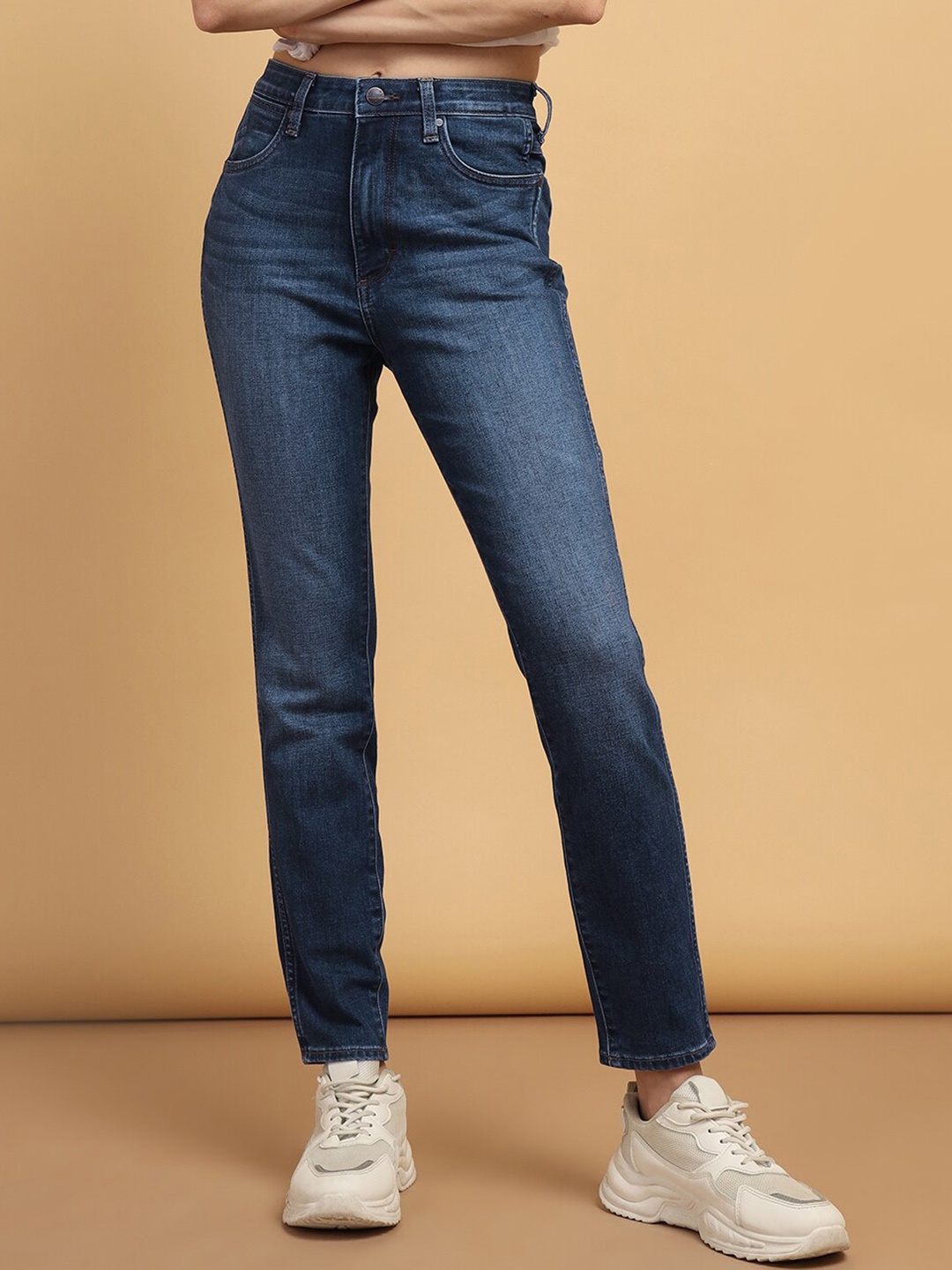 

Wrangler Women Skinny Fit High-Rise Light Fade Stretchable Jeans, Blue
