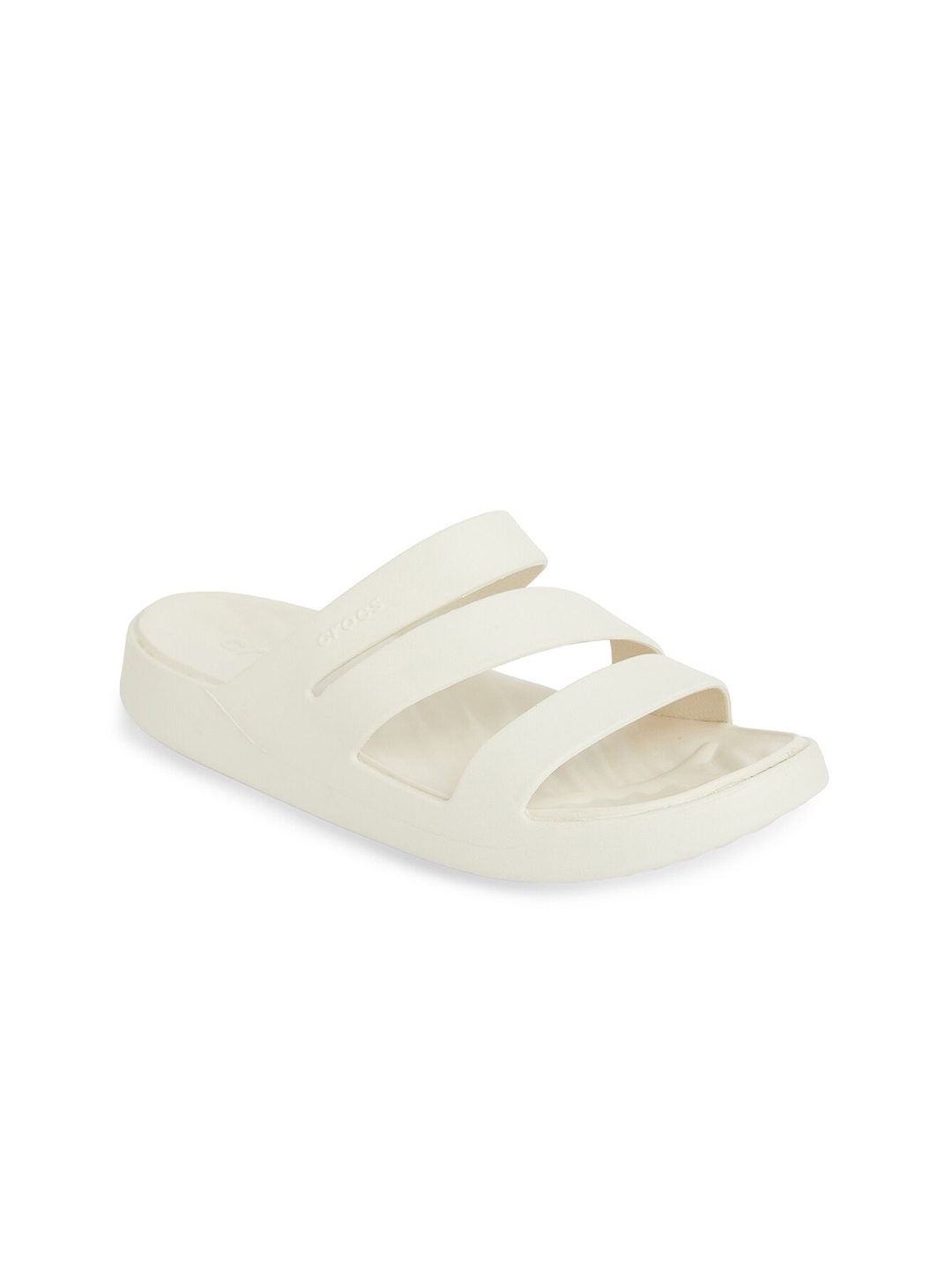 

Crocs Women Solid Croslite Sliders, White