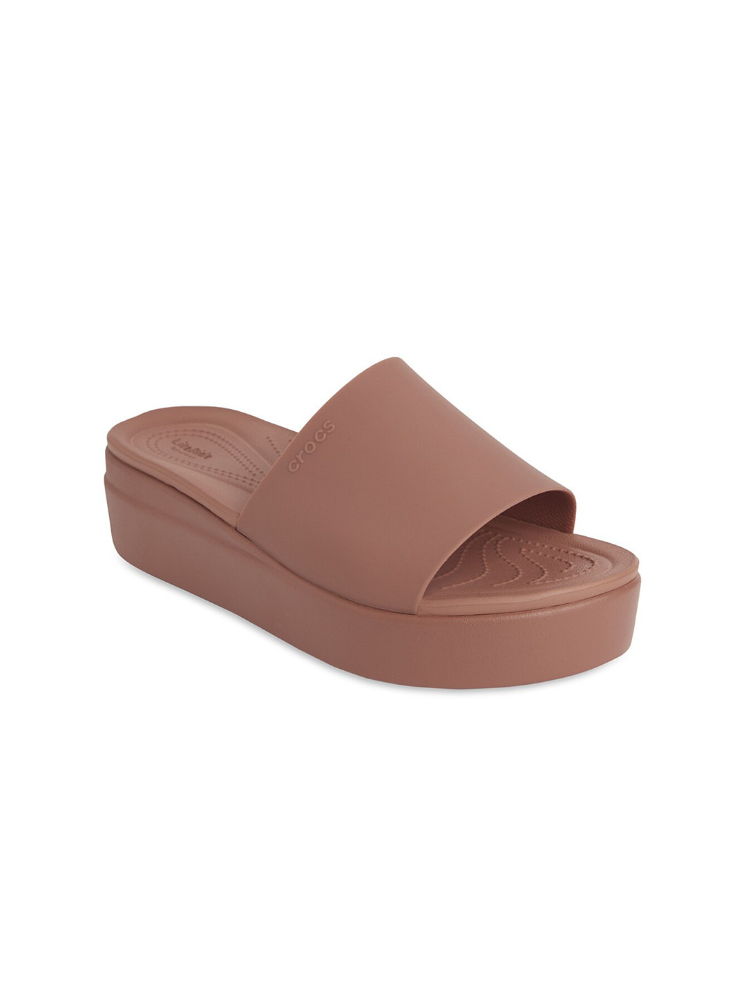 

Crocs Women Solid Croslite Sliders, Brown