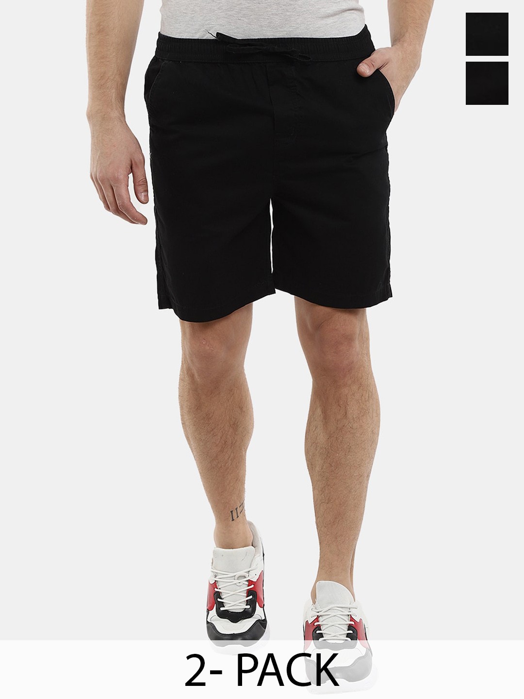 

V-Mart Men Sports Shorts, Black