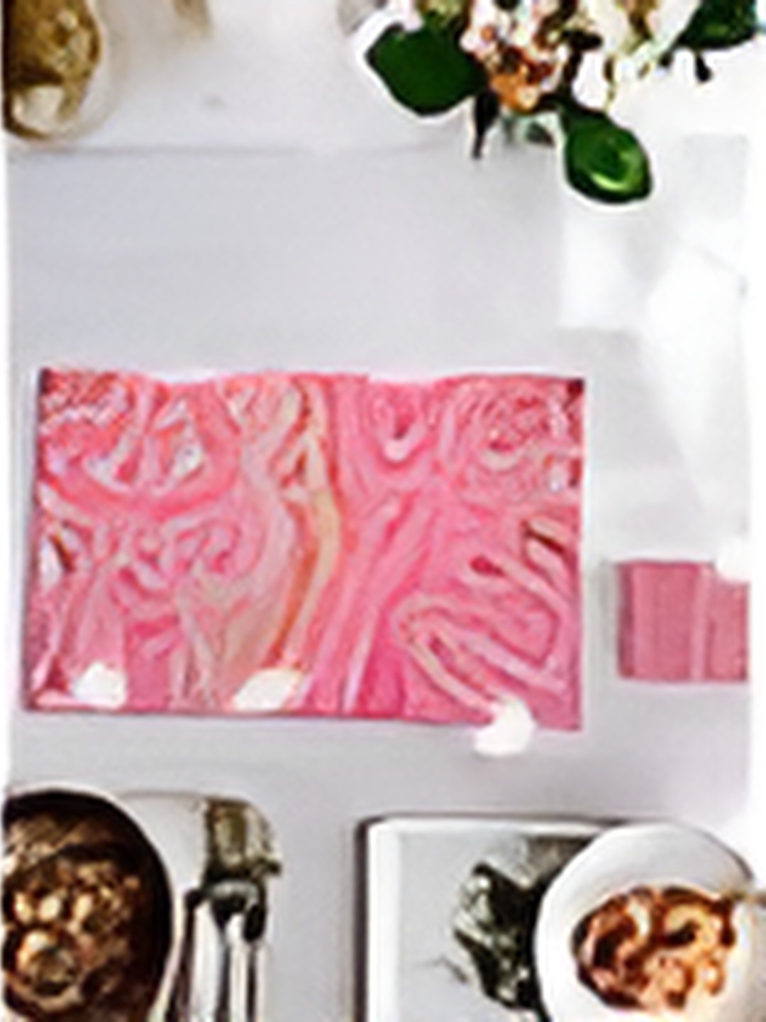 

CASA-NEST Pink Abstract Pattern Rectangle Table Placemat