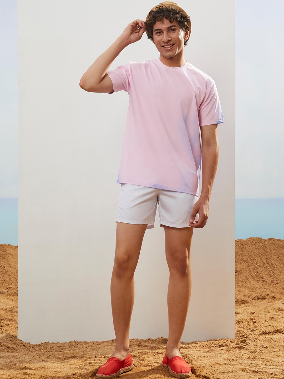 

CMGE Colour Flip Swimwear Cover Up T-shirt, Pink