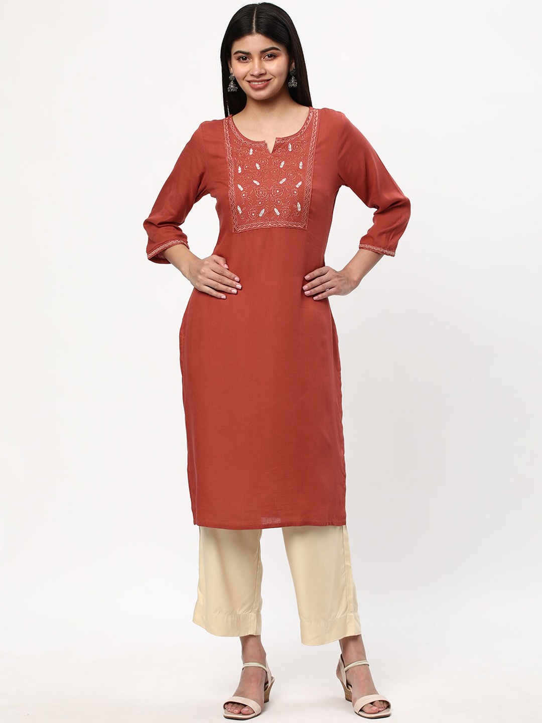 

R&B Women Kurta, Brown