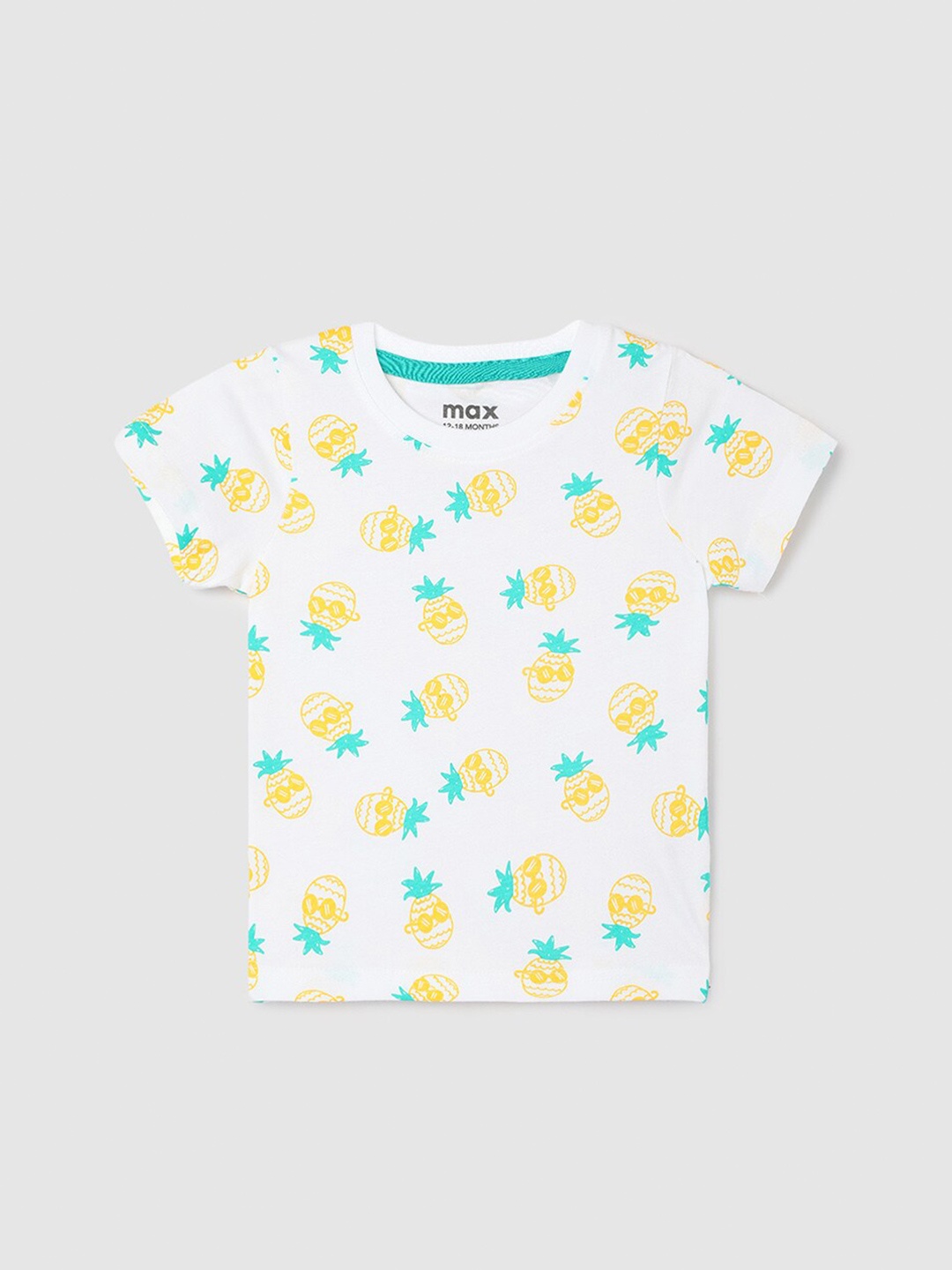 

max Boys Printed T-shirt, White