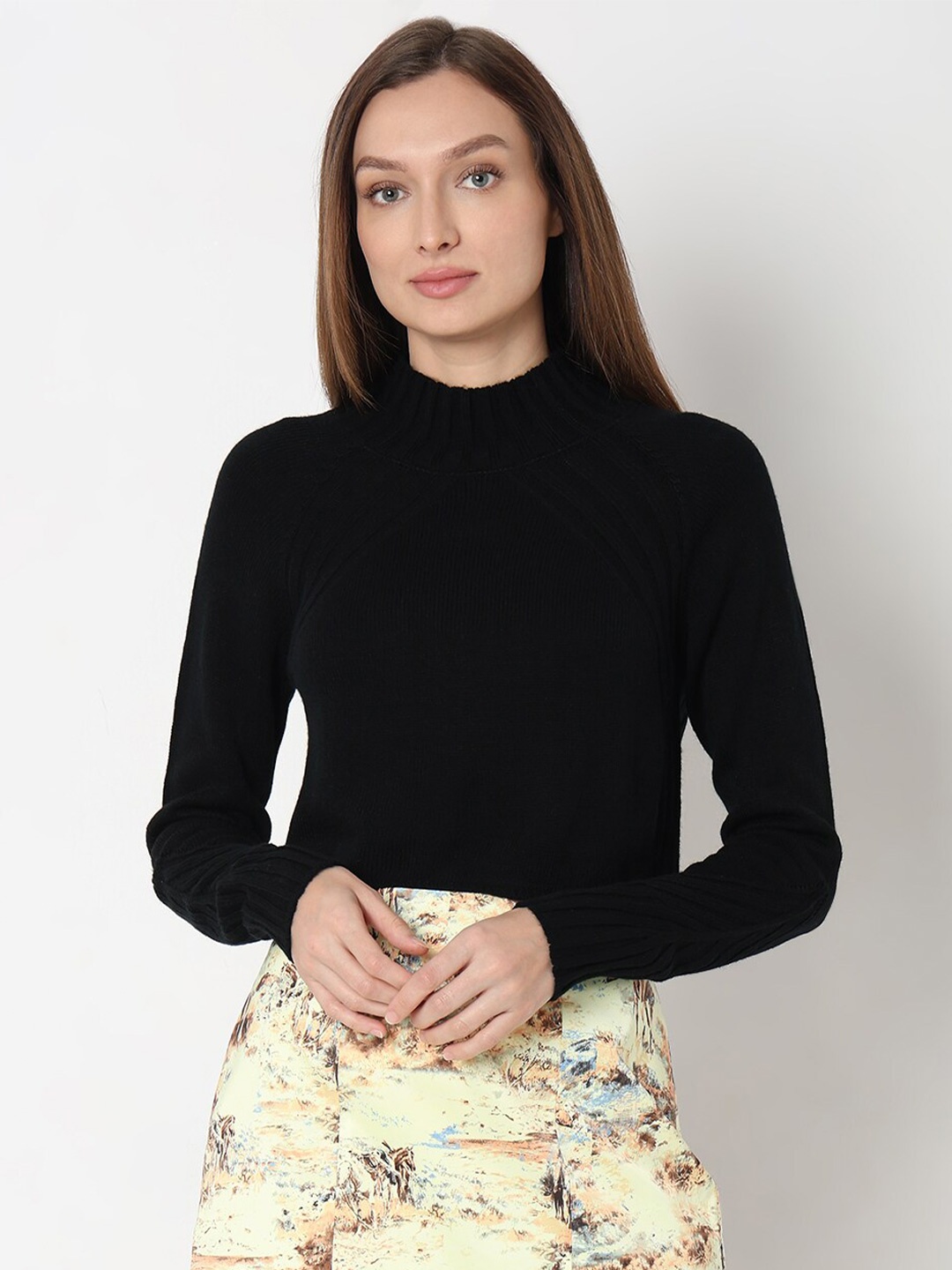 

Vero Moda High Neck Pullover, Black