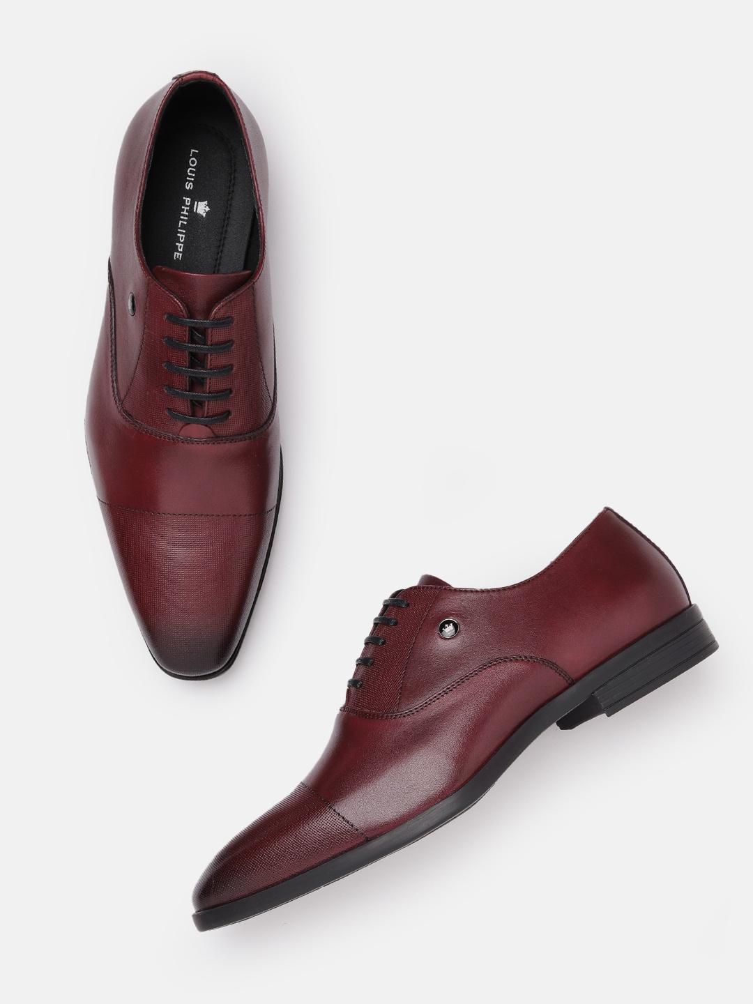 

Louis Philippe Men Leather Formal Oxfords, Brown