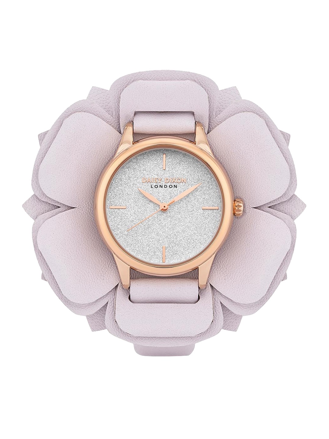 

Daisy Dixon Women Dial & Leather Textured Straps Analogue Watch DD102PRG, Silver