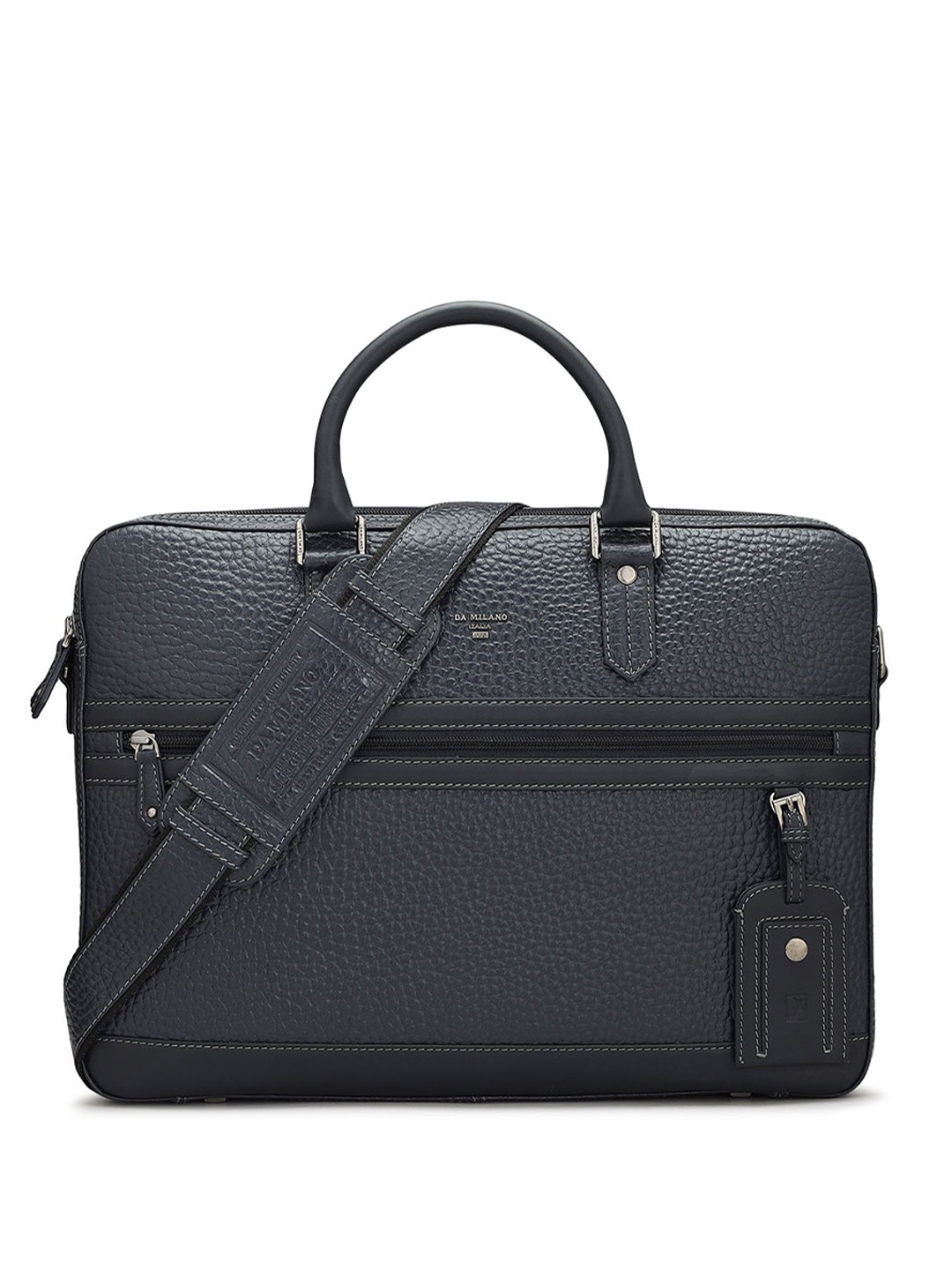 

Da Milano Unisex Leather 16 Inch Laptop Bag, Blue