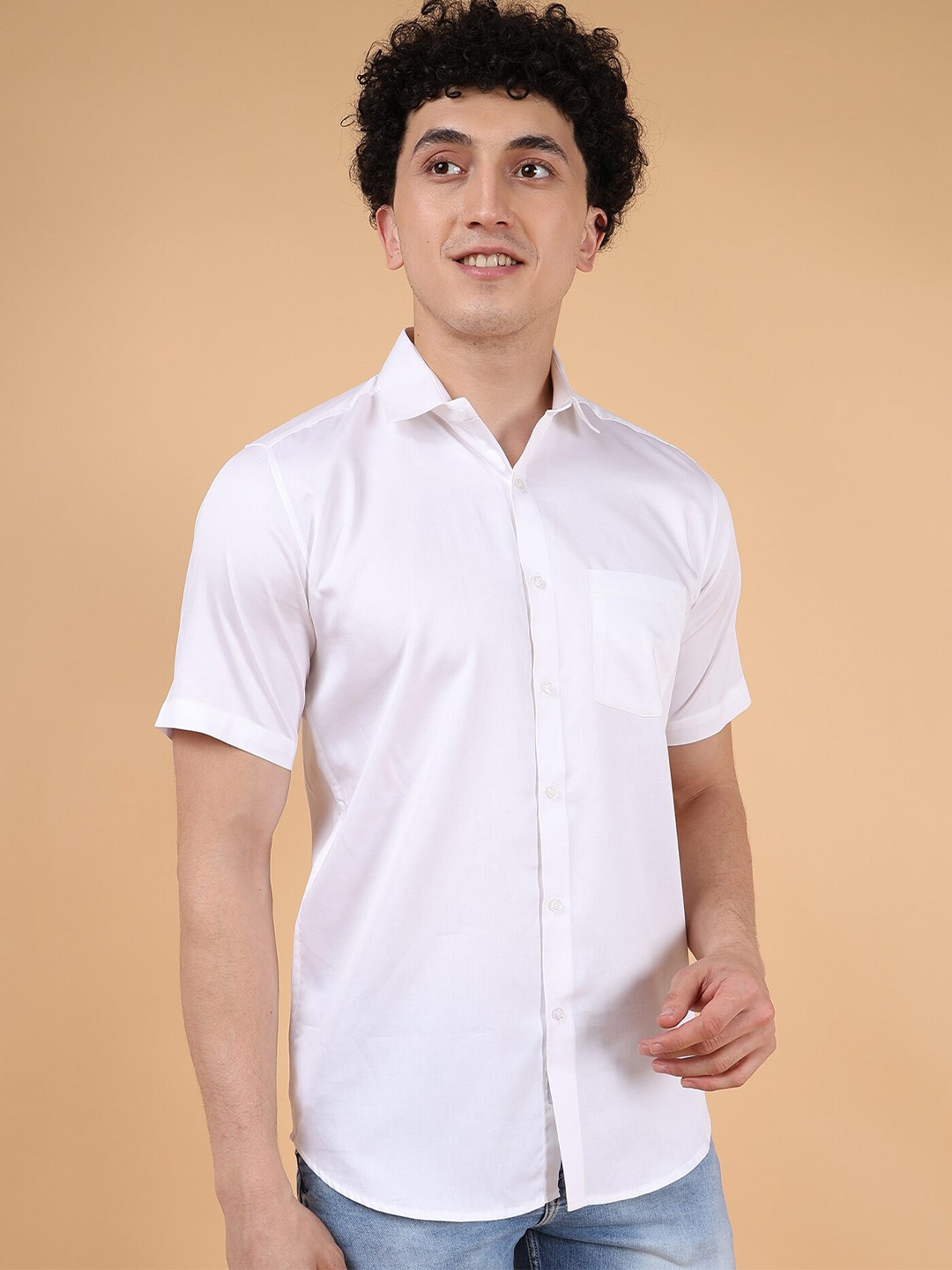 

Zeal Men Standard Opaque Casual Shirt, White