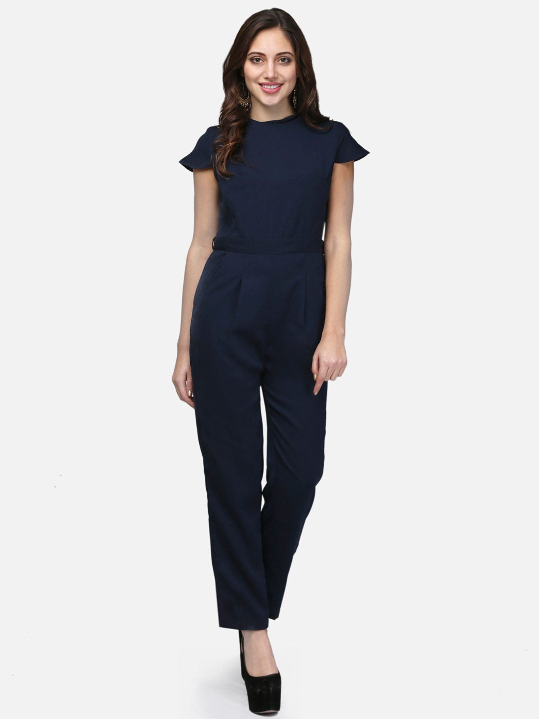 

V&M Classy Straight Fit Basic Jumpsuit, Navy blue