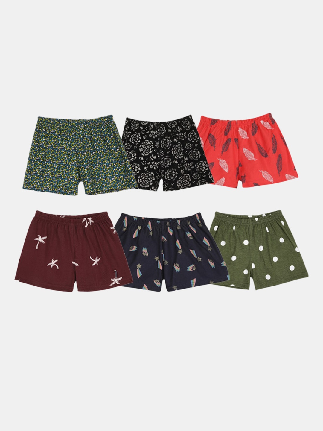 

Kryptic Pack Of 6 Assorted Printed Pure Cotton Boy Shorts Briefs