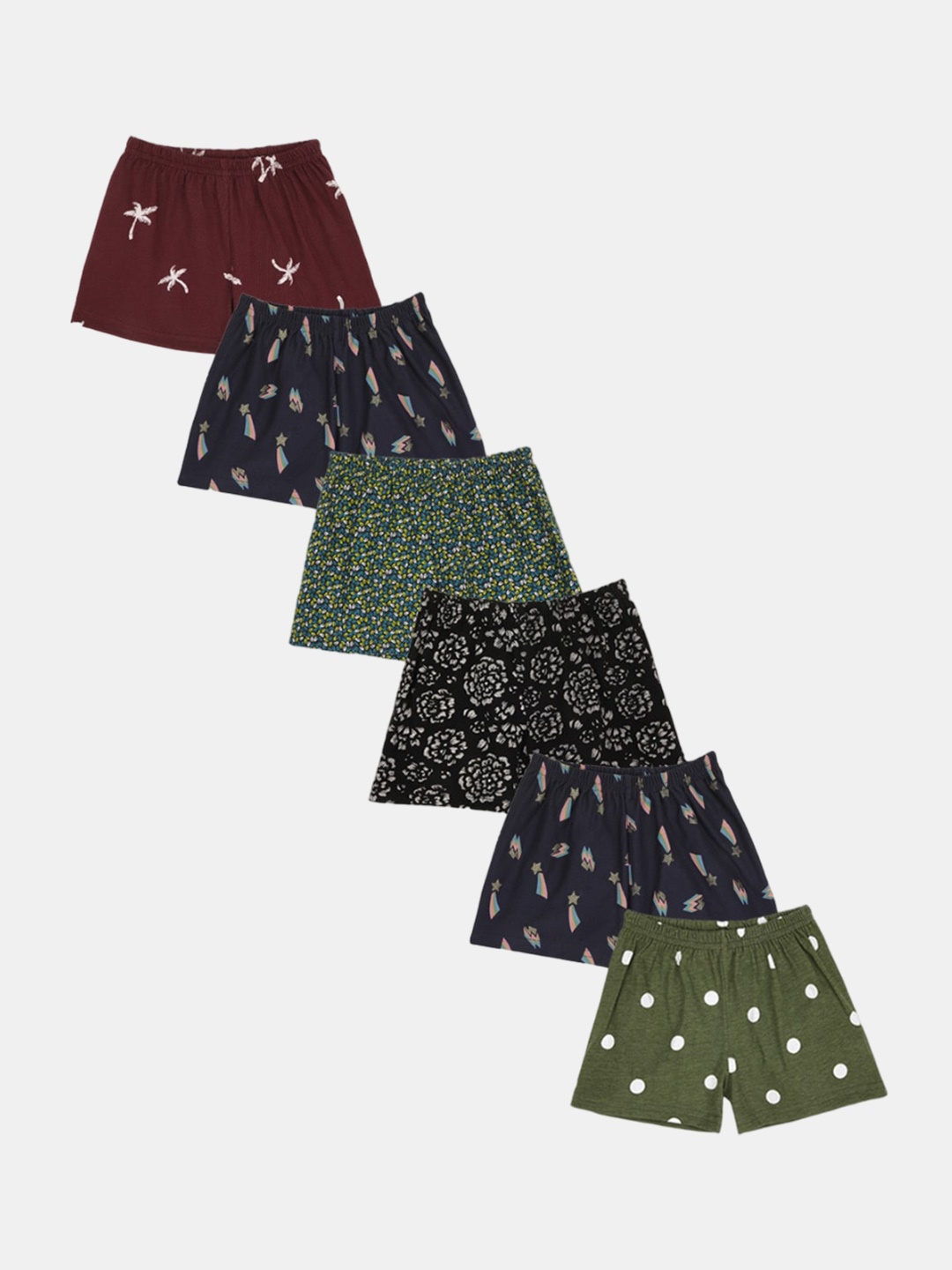 

Kryptic Girls Pack Of 6 Assorted Boy Shorts Briefs