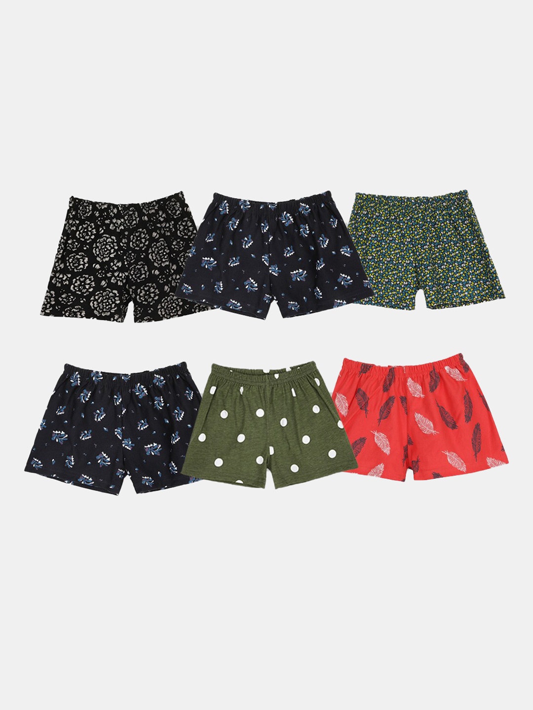 

Kryptic Girls Pack Of 6 Assorted Pure Cotton Boy Shorts Briefs