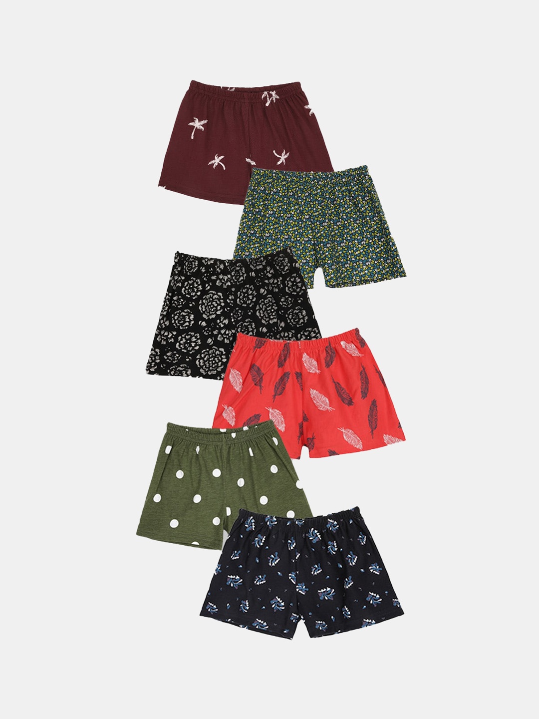 

Kryptic Girls Pack Of 6 Assorted Boy Shorts Briefs
