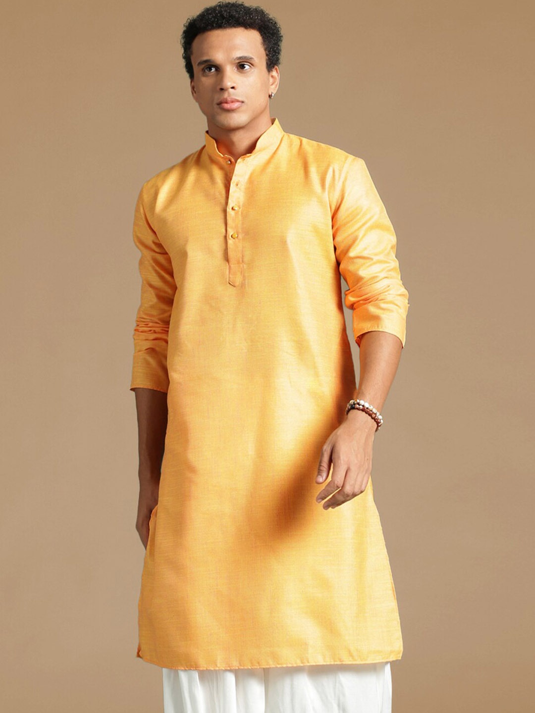 

Sanwara Men Gotta Patti Summer Sheers Kurta, Orange