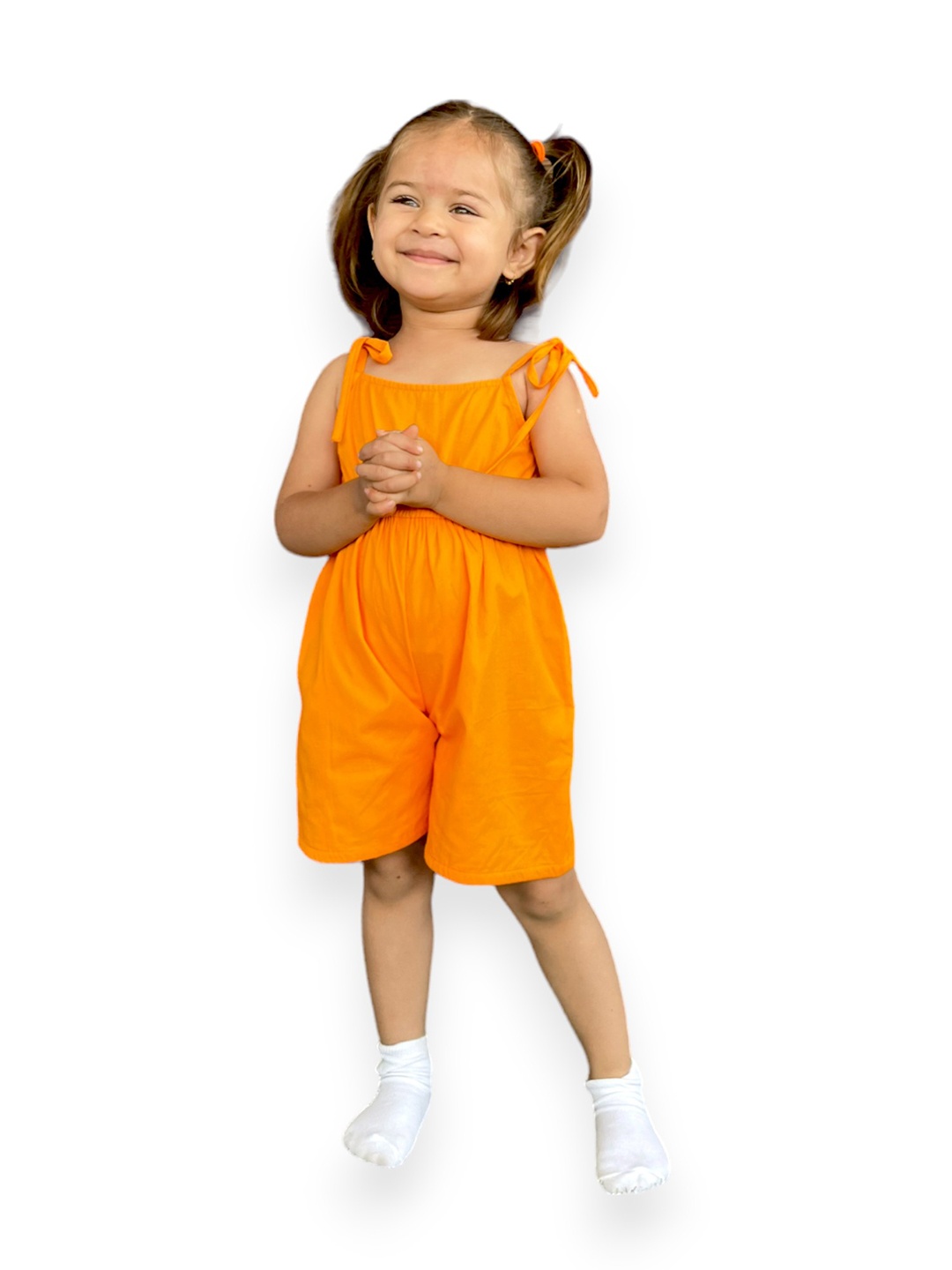 

BAESD Solid Girls Jumpsuit, Orange