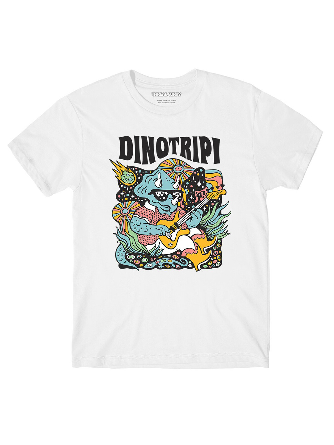 

THREADCURRY Boys Typography Printed T-shirt, White