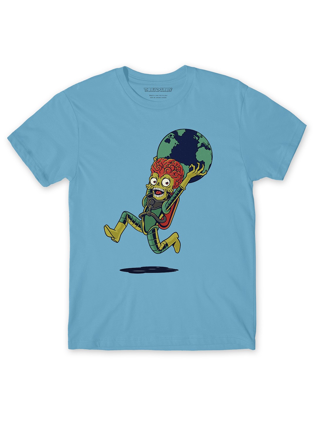 

THREADCURRY Boys Printed Applique T-shirt, Blue