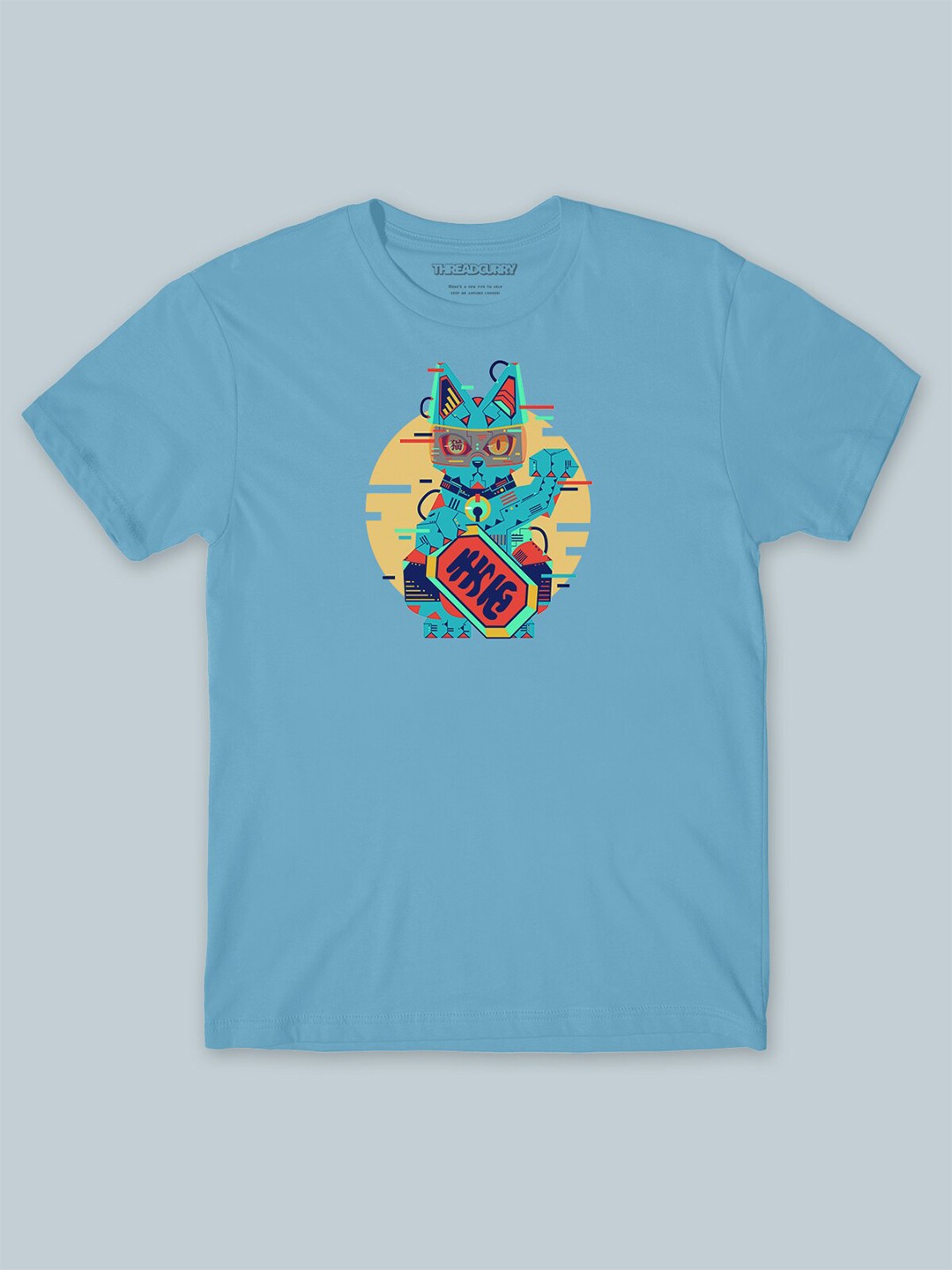 

THREADCURRY Boys Printed T-shirt, Blue