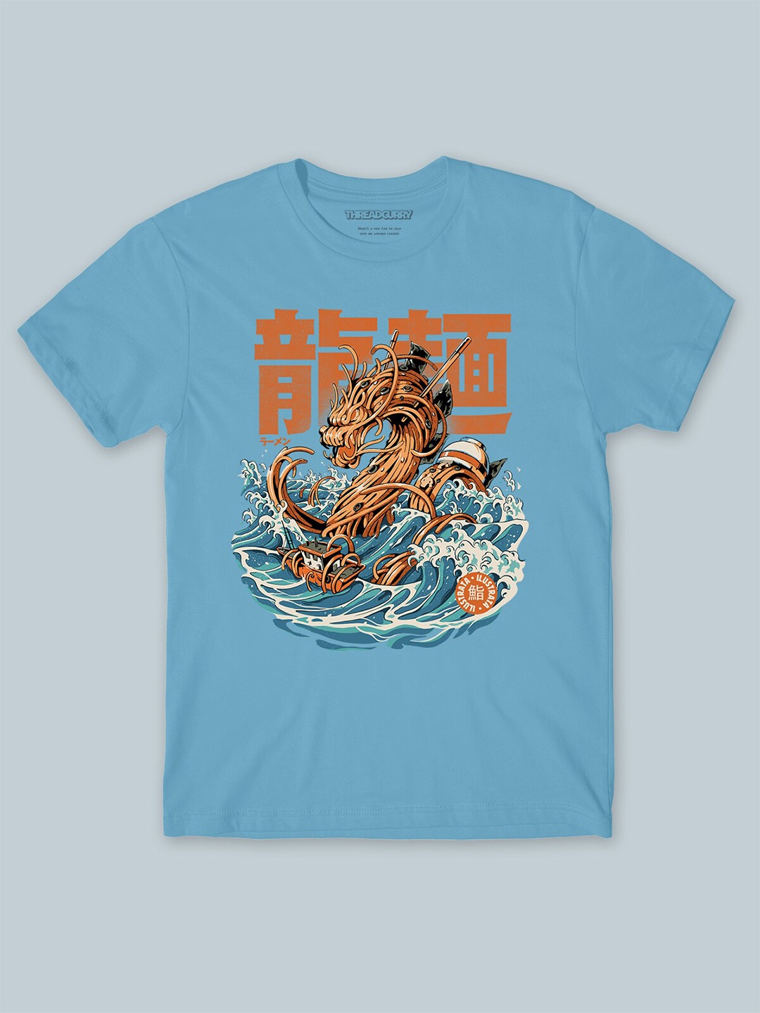

THREADCURRY Boys Printed T-shirt, Blue