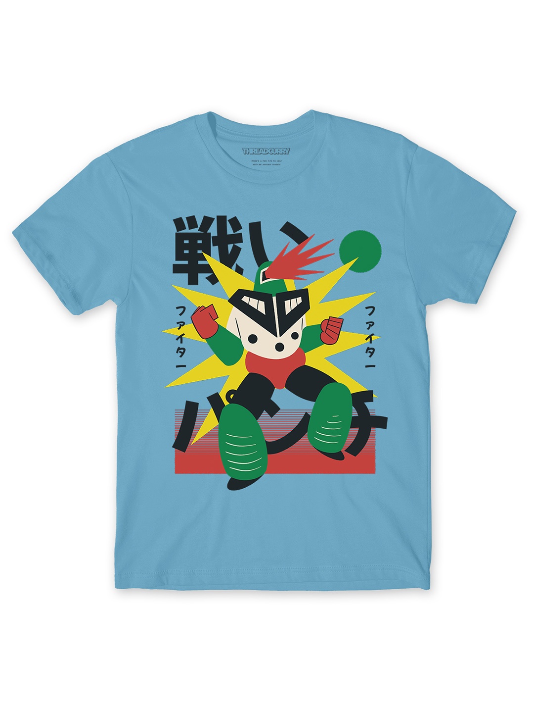 

THREADCURRY Boys Printed Applique T-shirt, Blue