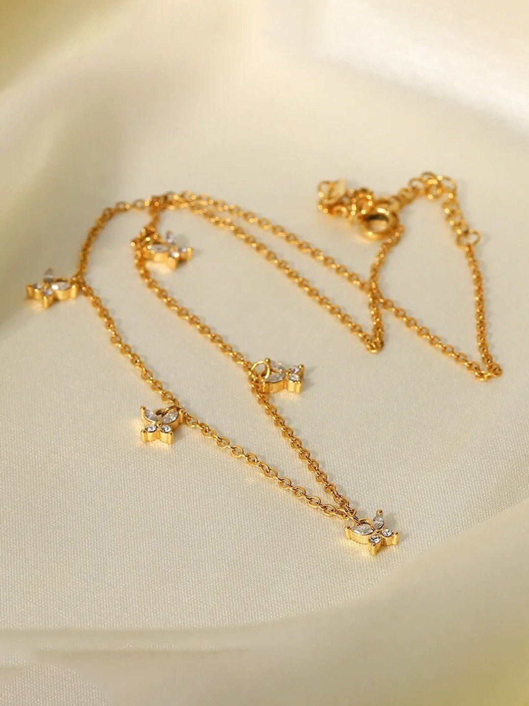

Inaya 18kt Gold Plated Stainless Steel Cubic Zirconia Necklace