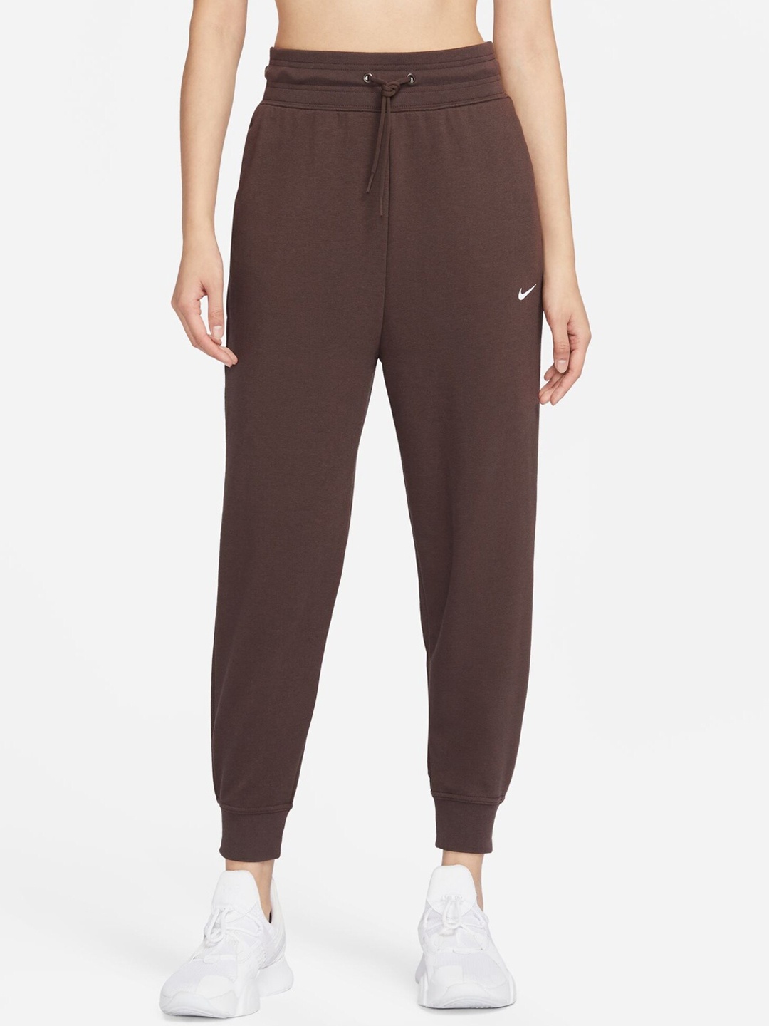 

Nike Women Dri-FIT One High-Waisted 7/8 French Terry Joggers, Brown