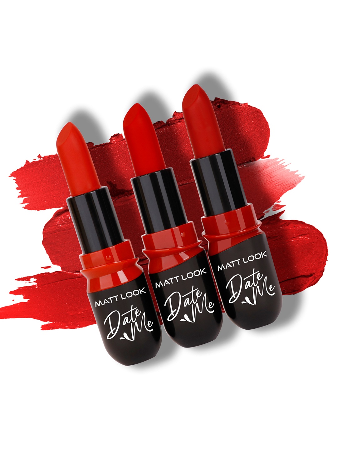 

MATTLOOK Date Me Long Stay Lipstick with 3 Lipstick - Real Reds, Red