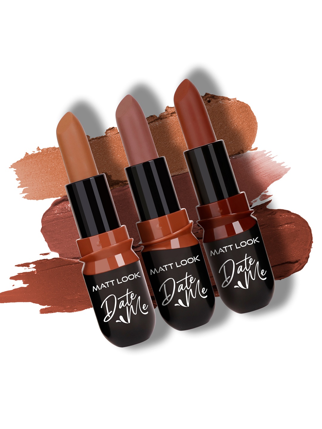 

MATTLOOK Date Me Long Stay Lipstick with 3 Lipstick - Nudes & Browns, Pink