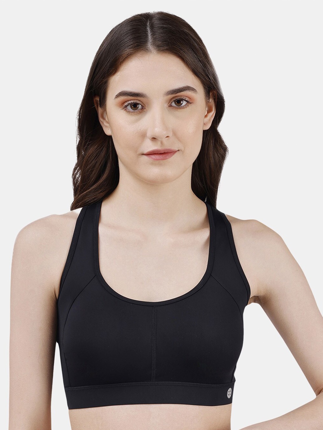 

Soie Full Coverage Removable Padding Workout Bra With All Day Comfort, Black